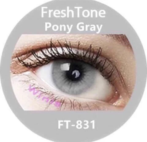 FRESHTONE SUPER NATURALS PONY GRAY (GREY) COSMETIC COLORED CONTACT LENSES