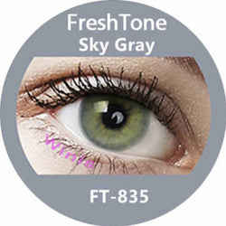 FRESHTONE SUPER NATURALS SKY GRAY (GREY) COSMETIC COLORED CONTACT LENSES